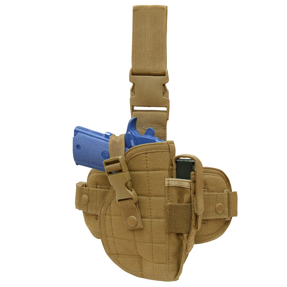 Levně CONDOR OUTDOOR pouzdro pistolové stehenní LEG HOLSTER COYOTE BROWN