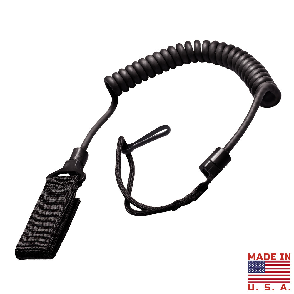 Levně CONDOR OUTDOOR šňůra bezpečnostní LANYARD pro pistol ČERNÁ