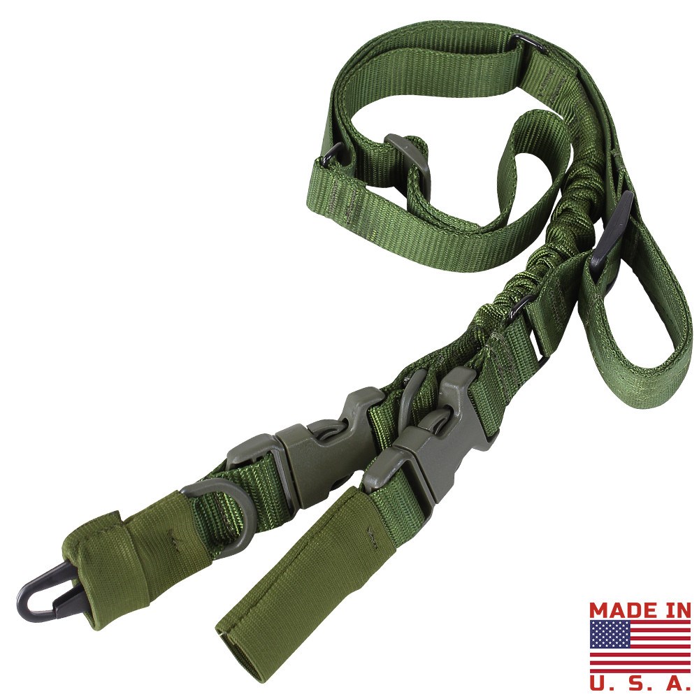 Levně CONDOR OUTDOOR popruh zbraňový STRYKE jedno/dvoubodový ZELENÝ