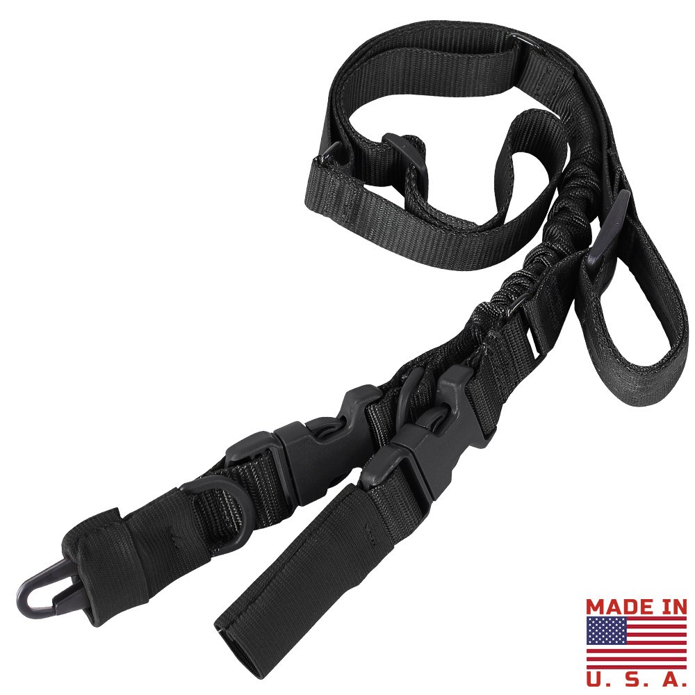 Levně CONDOR OUTDOOR popruh zbraňový STRYKE jedno/dvoubodový ČERNÝ