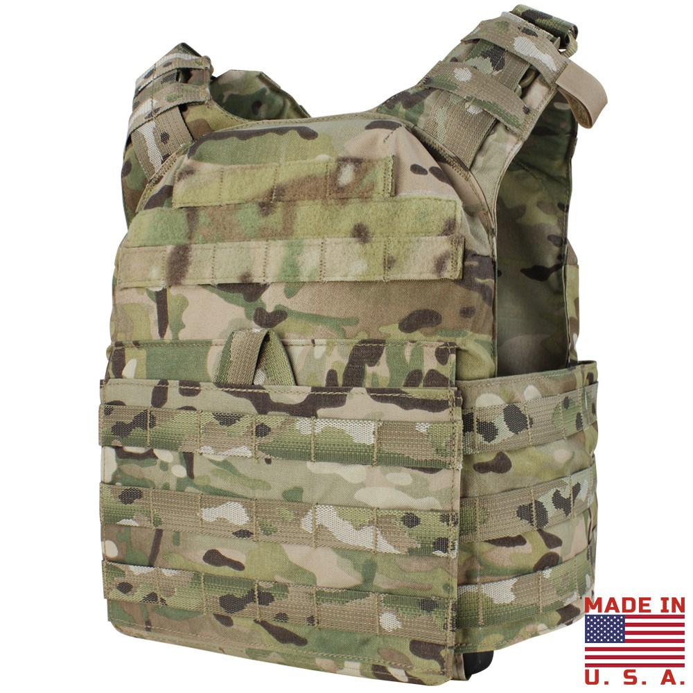 Levně CONDOR OUTDOOR vesta lehká CYCLONE MOLLE nosič plátů MULTICAM