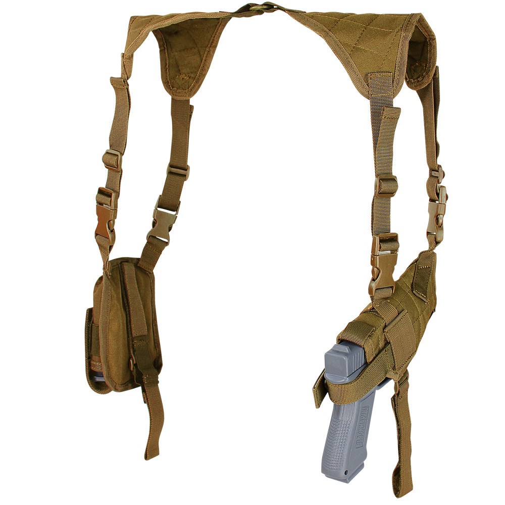 Levně CONDOR OUTDOOR pouzdro podpažní pistolové UNI horizontální COYOTE BROWN