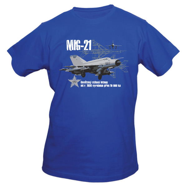 Levně Triko EXC MIG-21 MODRÉ