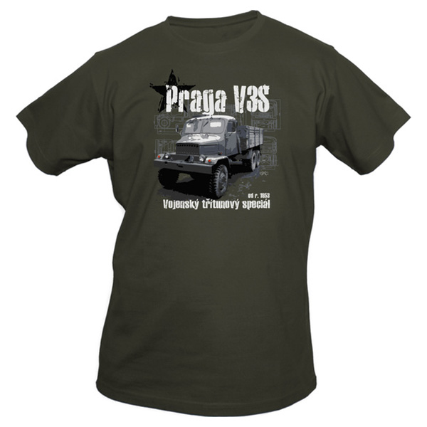 Levně Triko EXC Praga V3S ZELENÉ