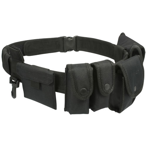 Levně Opasek SECURITY VIPER s 6 pouzdry ČERNÝ
