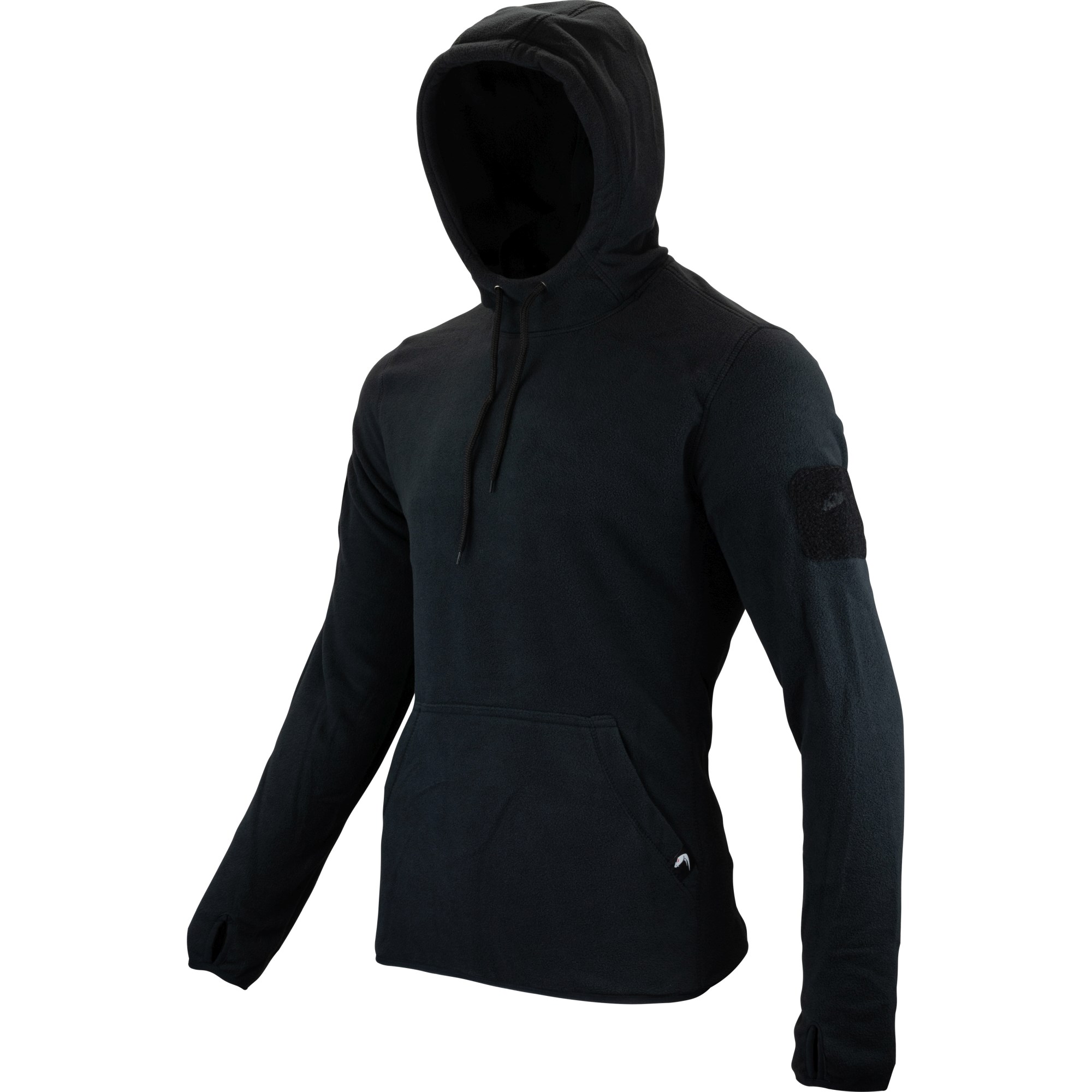 Levně Mikina klokanka s kapucí FLEECE ČERNÁ