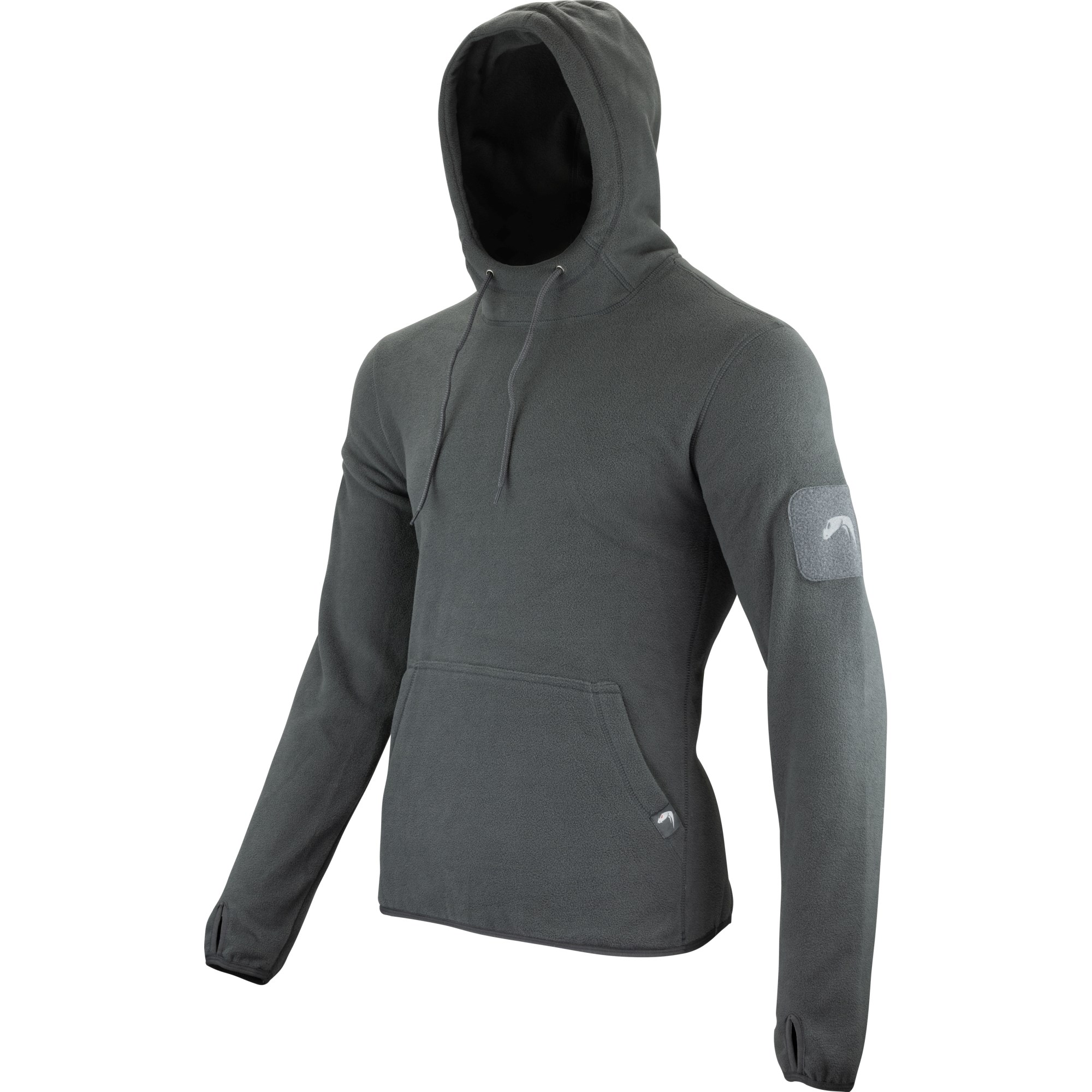 Levně Mikina klokanka s kapucí FLEECE Titanium ŠEDÁ