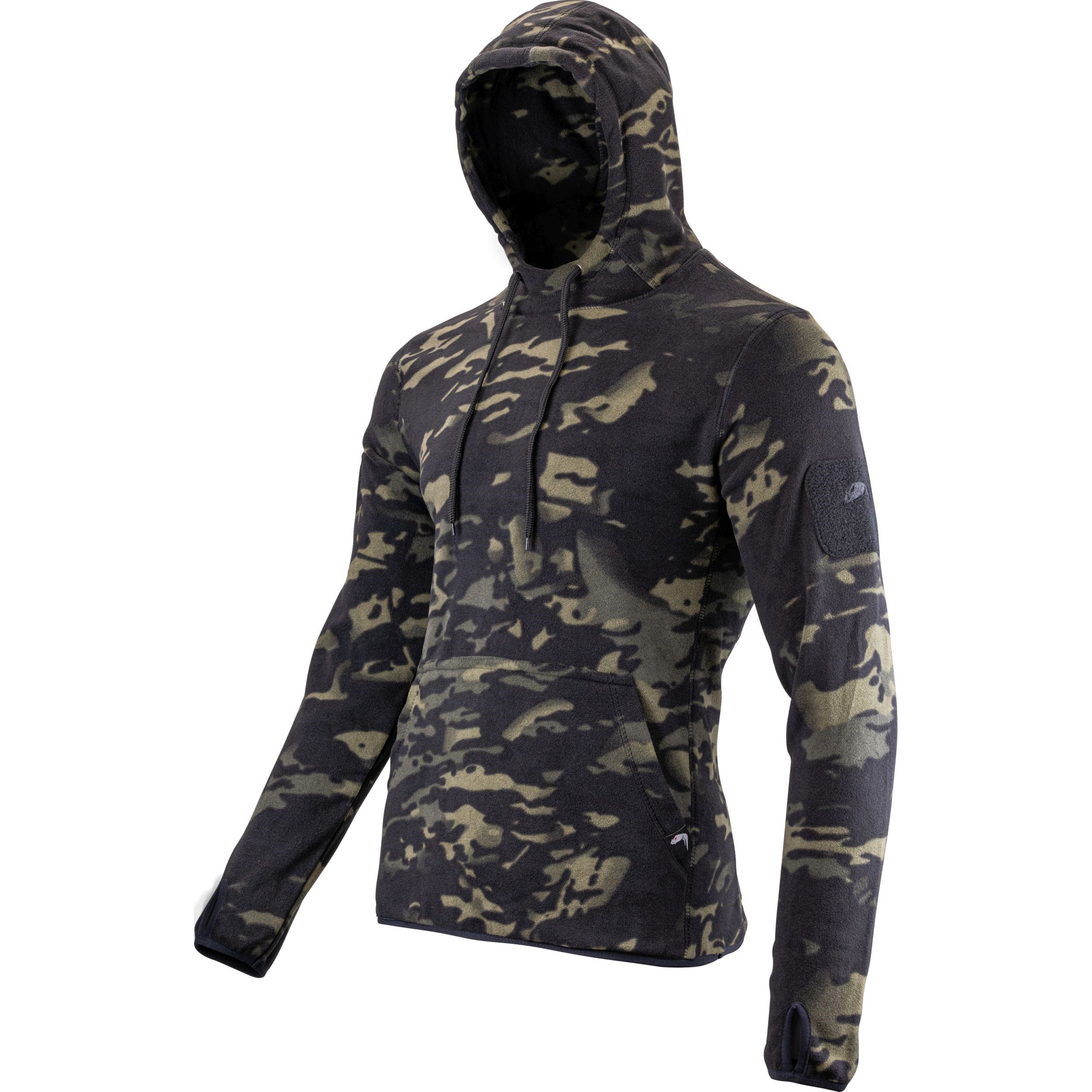 Levně Mikina klokanka s kapucí FLEECE VCAM BLACK