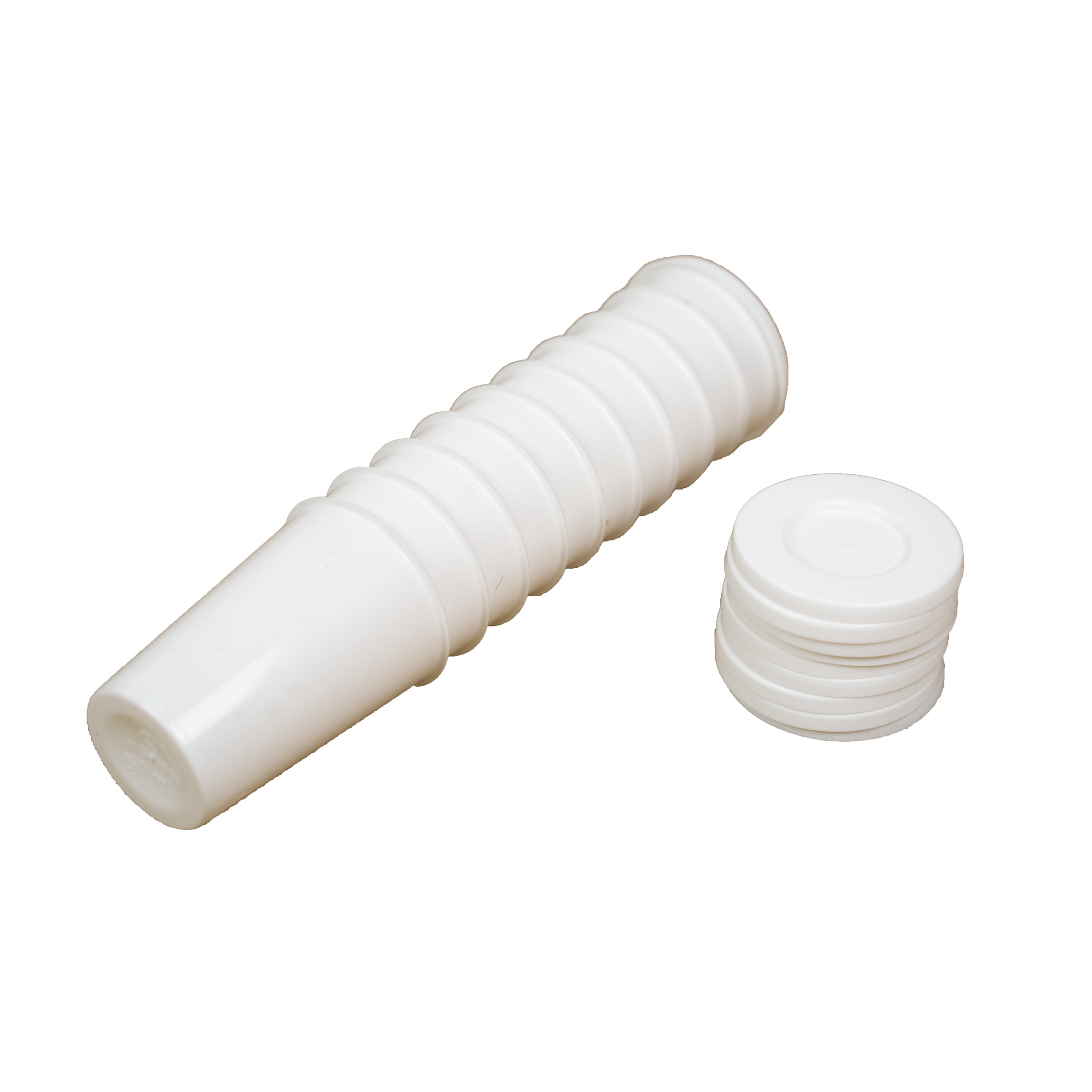 Levně Kelímek s víčkem 50ml bílý 10ks v balení