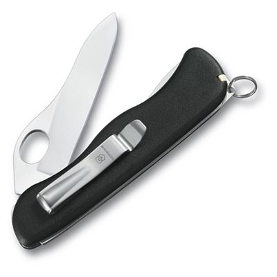 Nůž kapesní SENTINEL s klipem rovné ostří 111mm ČERNÝ