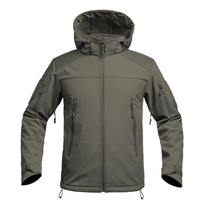 Bunda FIGHTER V2 softshell s kapucí ZELENÁ