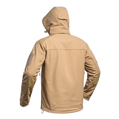 Bunda FIGHTER V2 softshell s kapucí TAN