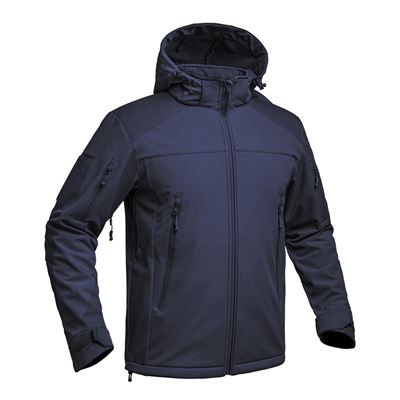 Bunda FIGHTER V2 softshell s kapucí MODRÁ