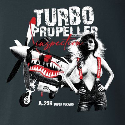 Triko TURBO PROPELLER s letadlem A-29B Super Tucano ŠEDÉ ANTONIO® 0214881 2