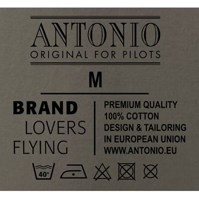 Triko s letadlem IAR 80 DRACULA ŠEDOZELENÉ ANTONIO® 0214931 4