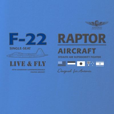 Triko F-22 RAPTOR MODRÉ
