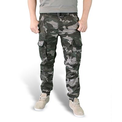 Kalhoty PREMIUM SLIMMY BLACK CAMO