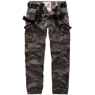 Kalhoty PREMIUM SLIMMY BLACK CAMO