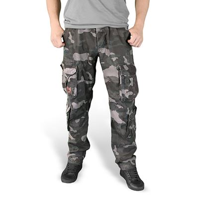 Kalhoty AIRBORNE SLIMMY BLACK CAMO