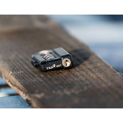 Zámek TSA s lankem ČERNÝ basic NATURE 055680 5