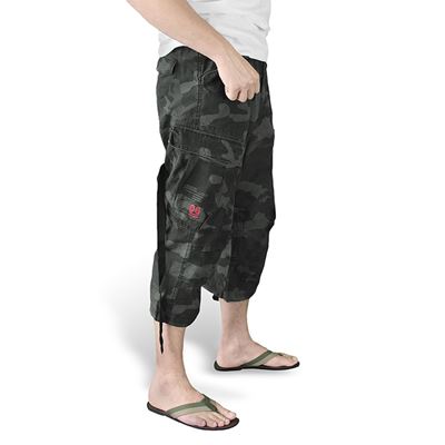 Kraťasy ENGINEER VINTAGE 3/4 BLACK CAMO