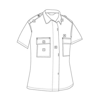 Košile služební krátký rukáv rip-stop ŠEDÁ