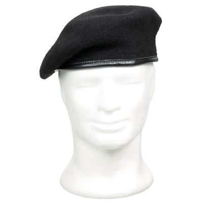 Baret BW vlněný ČERNÝ