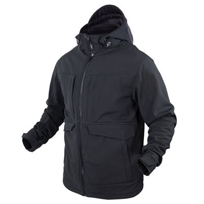 Bunda - parka OVERCAST SOFTSHELL ČERNÁ