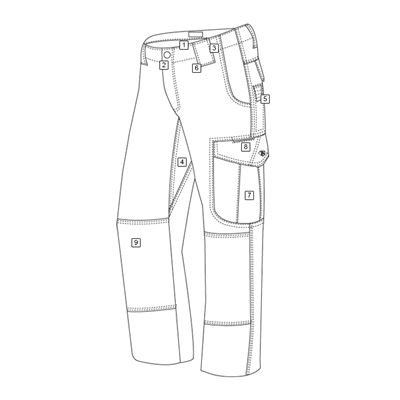 Kalhoty dámské 24-7 ASCENT micro rip-stop ČERNÉ