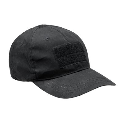 Čepice baseball rip-stop VELCRO ČERNÁ