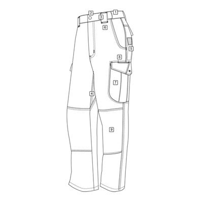 Kalhoty 24-7 ASCENT micro rip-stop KHAKI