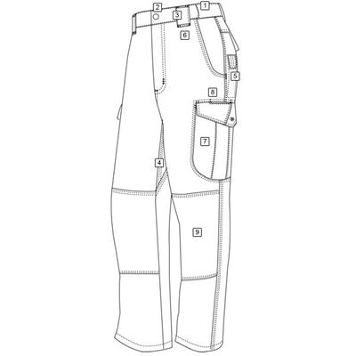 Kalhoty 24-7 ASCENT micro rip-stop MODRÉ