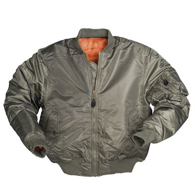 Bunda pilotní bomber TYP MA1® PES ZELENÁ