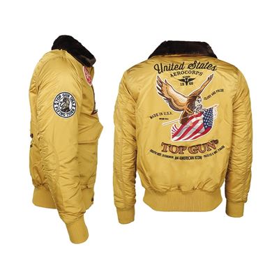 Bunda letecká TOP GUN FLYING TIGERS ŽLUTÁ