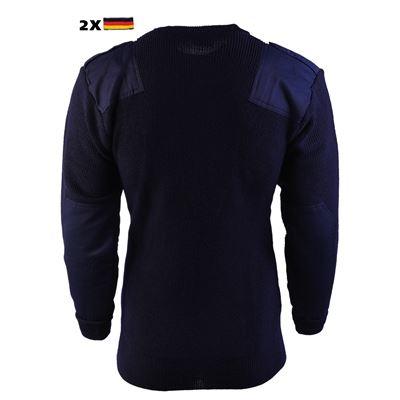 Svetr BW vlněný s kapsou MODRÝ
