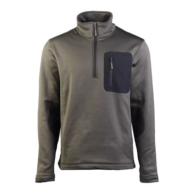 Mikina THERMO-FLEECE ¾ ZIP ZELENÁ