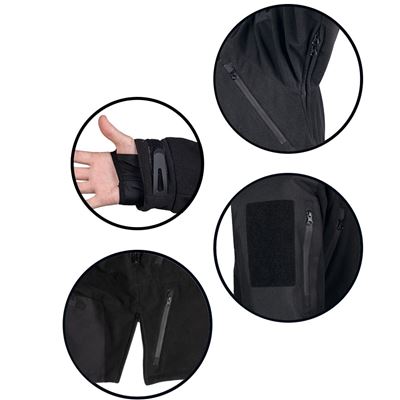 Bunda fleece s membránou TPU PLUS ČERNÁ