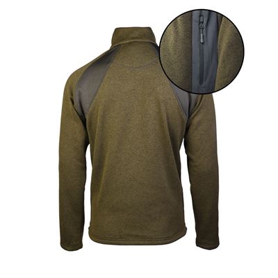 Mikina outdoorová STRUCTURE-FLEECE ZELENÁ