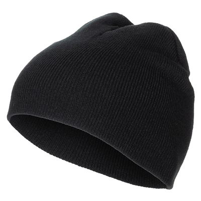 Čepice BEANIE jemně pletená Acryl ČERNÁ