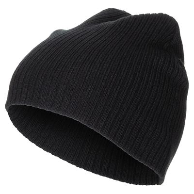 Čepice BEANIE pletená Rip extra krátká ČERNÁ