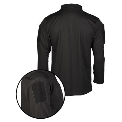 Triko/polokošile TACTICAL QUICK DRY dlouhý rukáv ČERNÁ