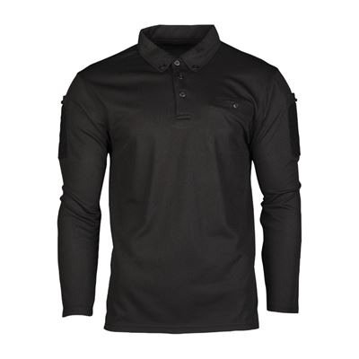 Triko/polokošile TACTICAL QUICK DRY dlouhý rukáv ČERNÁ