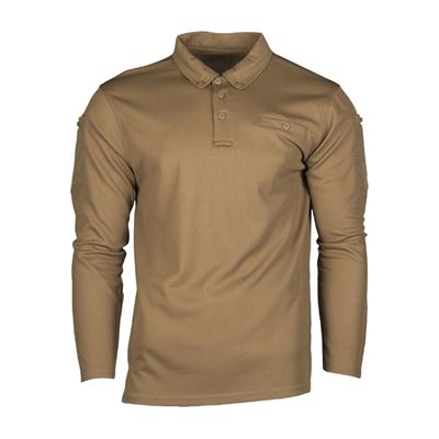 Triko/polokošile TACTICAL QUICK DRY dlouhý rukáv COYOTE