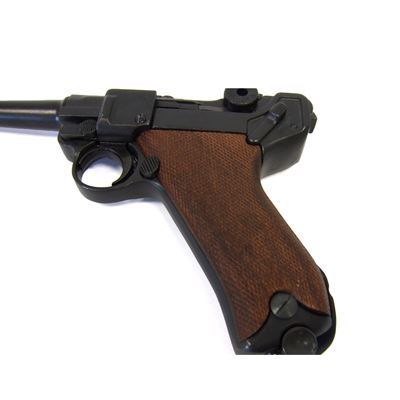 Pistole Parabellum Luger P08 dřevo - dekorační replika