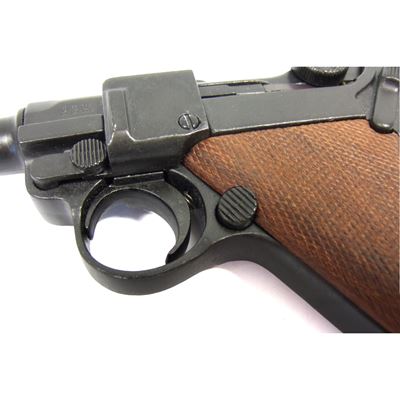 Pistole Parabellum Luger P08 dřevo - dekorační replika