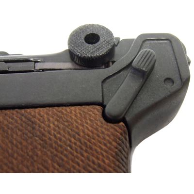 Pistole Parabellum Luger P08 dřevo - dekorační replika