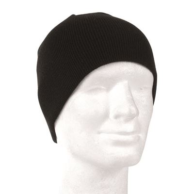 Čepice BEANIE pletená POLYACRYL ČERNÁ