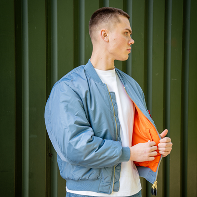 Bunda pilotní US MA1 BOMBER Vintage denim SVĚTLE MODRÝ FOSTEX 1214011-VD 4