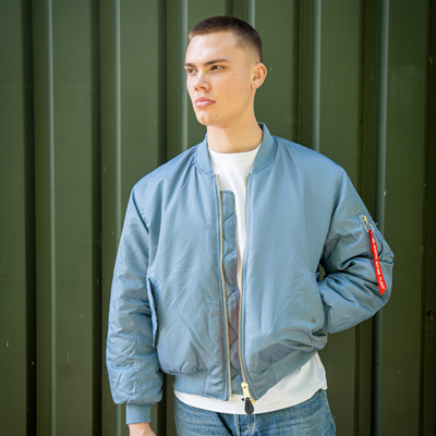 Bunda pilotní US MA1 BOMBER Vintage denim SVĚTLE MODRÝ FOSTEX 1214011-VD 8
