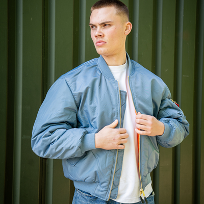 Bunda pilotní US MA1 BOMBER Vintage denim SVĚTLE MODRÝ FOSTEX 1214011-VD 6